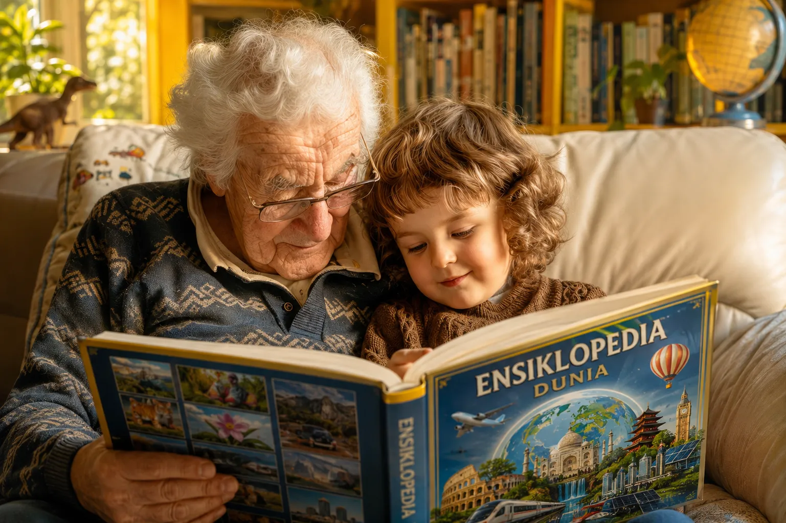 Happy kid learning