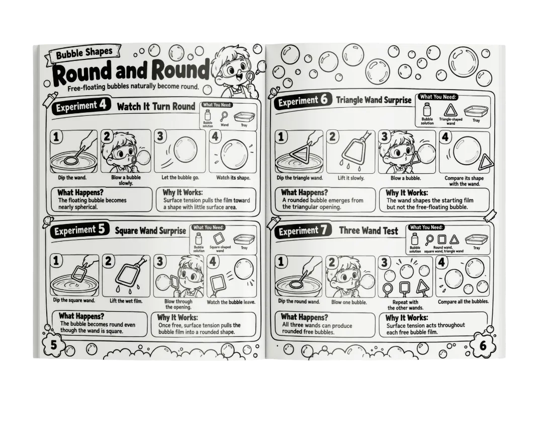 Experiment Deck black and white educational example