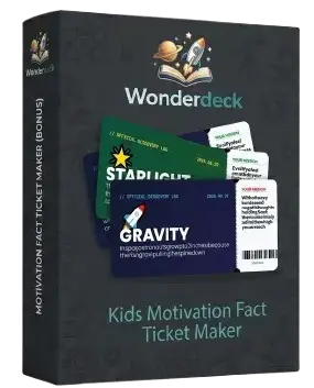 Kids Motivation Fact Ticket